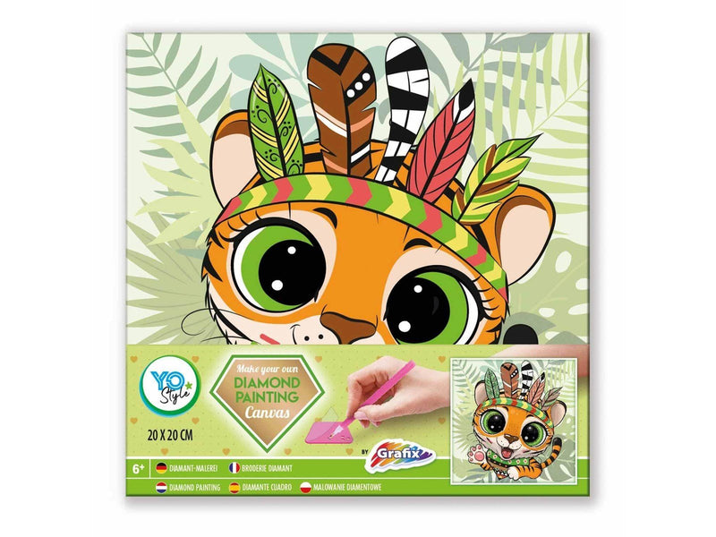 Grafix - Craft Kit Diamond Painting Canvas - Tiger