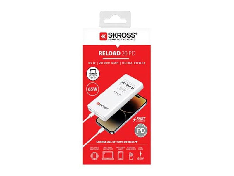 SKross RELOAD 20 PD - 20.000 mAh Powerbank (Akku) - Weiß - 20000 mAh
