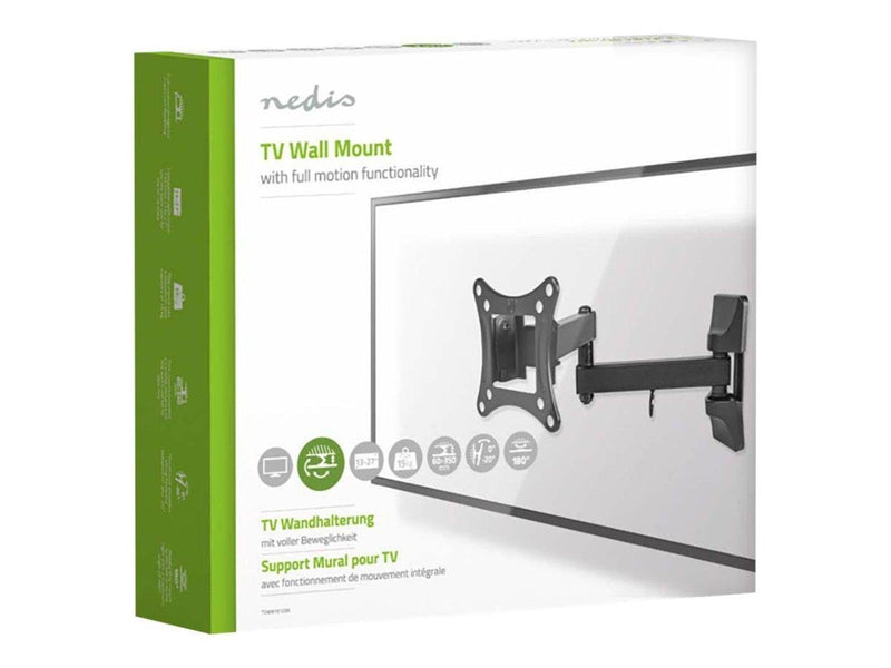 Nedis TVWM1510BK bracket - full-motion - for TV - black