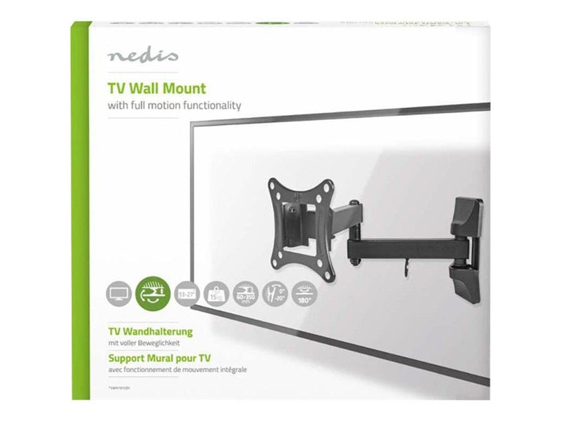 Nedis TVWM1510BK bracket - full-motion - for TV - black