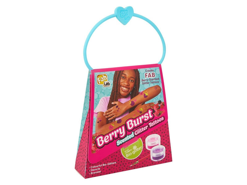 Fab Lab Berry Burst Glitter Tattoos with scent