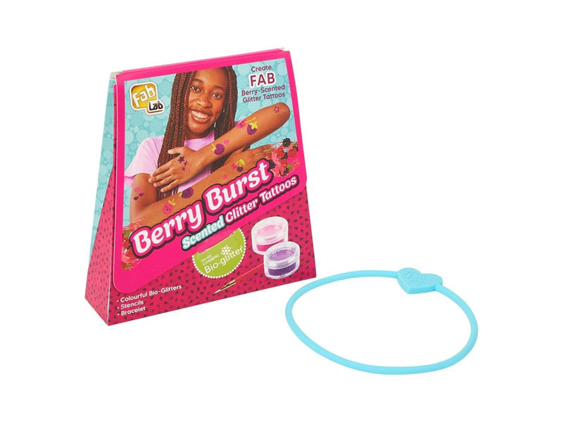 Fab Lab Berry Burst Glitter Tattoos with scent