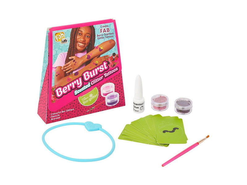Fab Lab Berry Burst Glitter Tattoos with scent