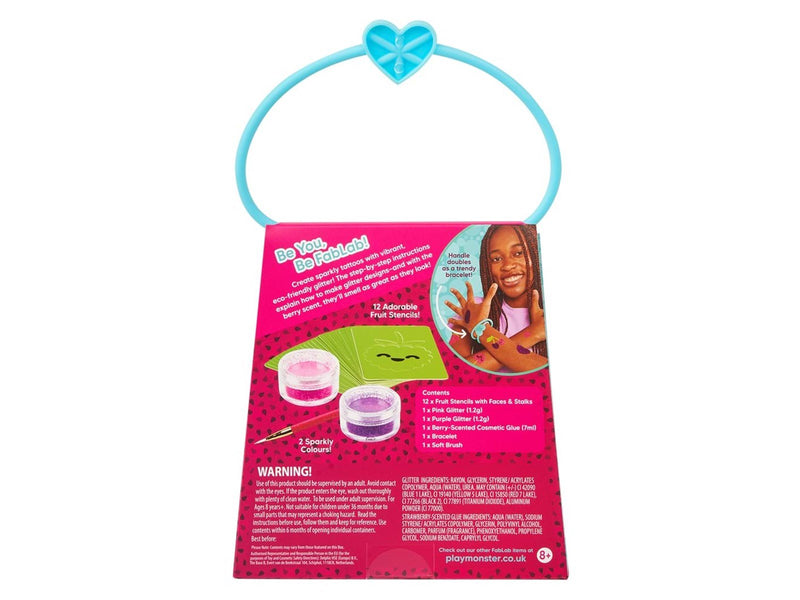 Fab Lab Berry Burst Glitter Tattoos with scent
