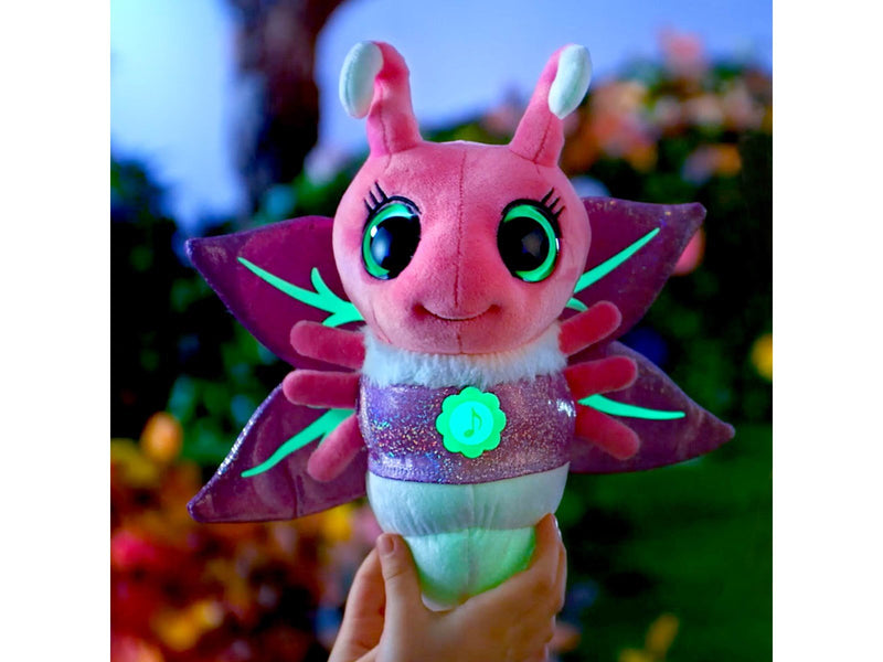 Glowies bedtime buddy with music and light Pink. 28 cm