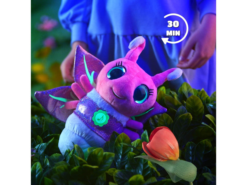 Glowies bedtime buddy with music and light Pink. 28 cm