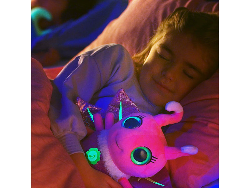Glowies bedtime buddy with music and light Pink. 28 cm