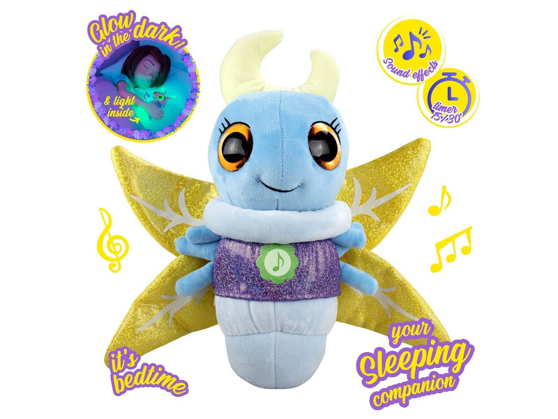 Glowies Bedtime buddy with music and light Blue. 28 cm