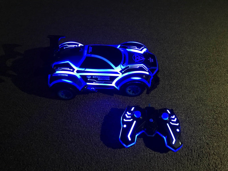 SPEED X RC Steam 2WD Car BLUE 1:16 Steaming & light