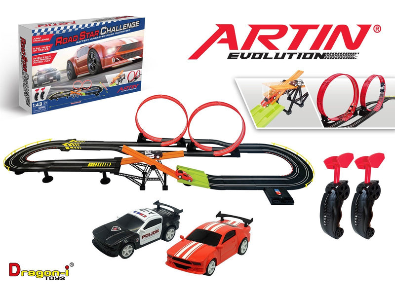 Artin Evolution Car Racing Set Road Star Challenge 6.5M Track