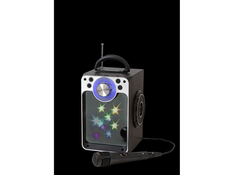 Stars Karaoke Machine with Blue Tooth Disco LED light Black