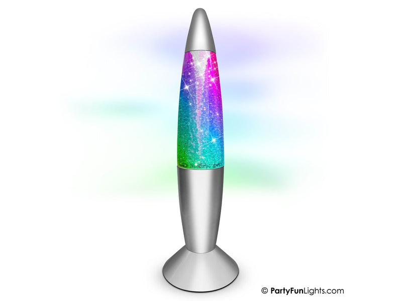 Party Funlight Tornado glitter lampe - Multifarvet H: 36cm