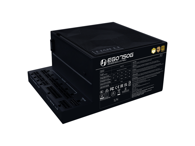 Lian Li Edge Gold 750W Black Netzteile - 750 Watt - 120 mm - ATX 3.1 - 80 Plus Gold zertifiziert