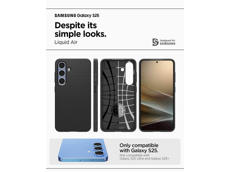 Spigen Liquid Air - Matte Black - Samsung Galaxy S25