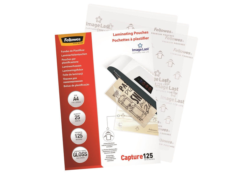 Fellowes laminator pouch - A4 125 micron - 25 unites