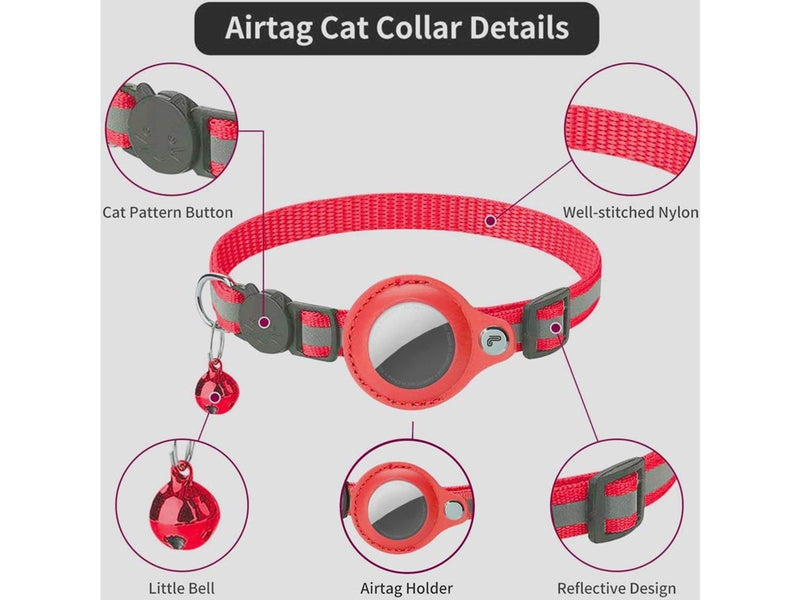 Lippa Collar for Cats and Dogs – For AirTag and Smart Finder - 22-32 cm
