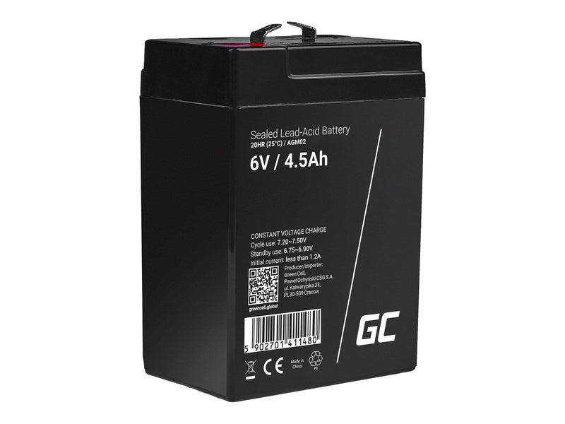 Green Cell AGM02 AGM 6V/4.5Ah Sealed Lead-Acid