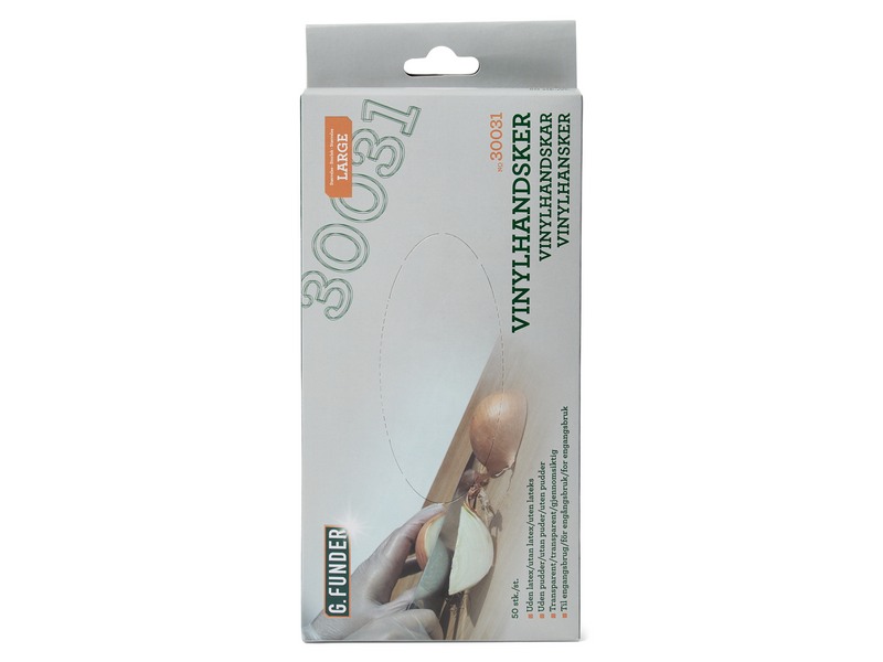 G.Funder Vinyl gloves size large 50 pcs per pack