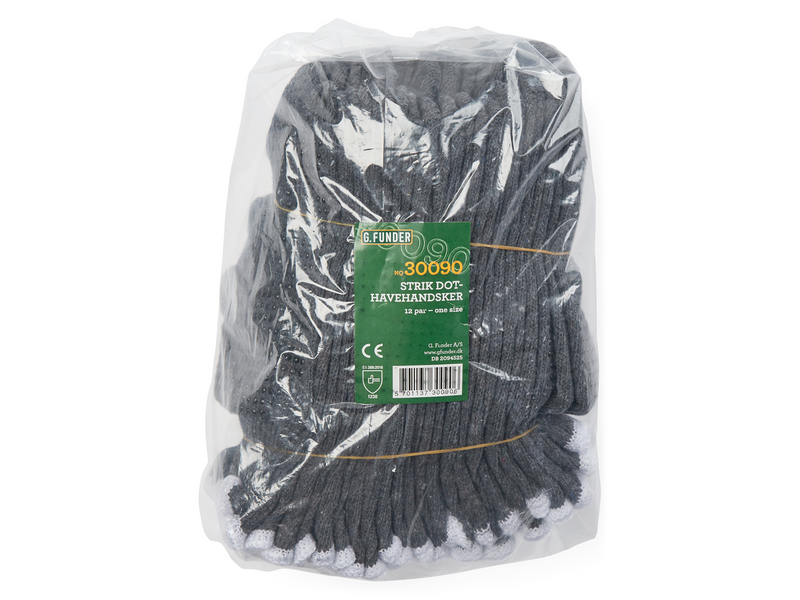 G.Funder Knitted dot gardening glove 12 pairs
