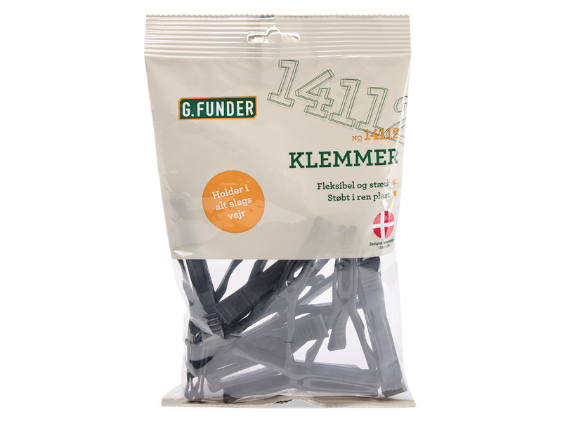 G.Funder Plastic clothespin 12 pcs. - Danish produced