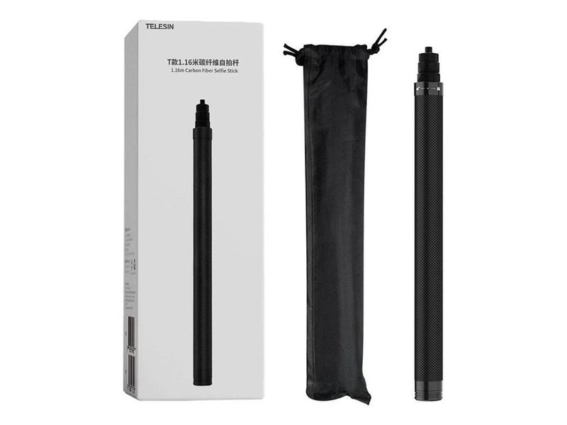 TELESIN 1.16m long carbon fiber selfie stick