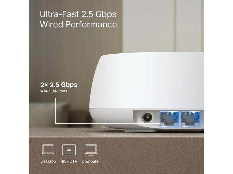 TP-Link Deco BE25 (1-Pack) - Mesh router 802.11a/b/g/n/ac/ax/be (Wi-Fi 7)