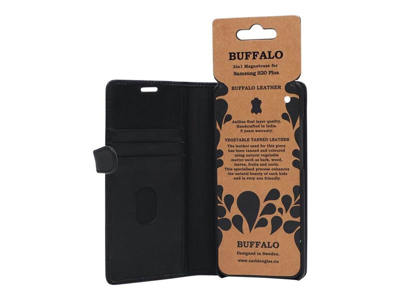 Buffalo Leather Wallet for Samsung S20 Plus - Black