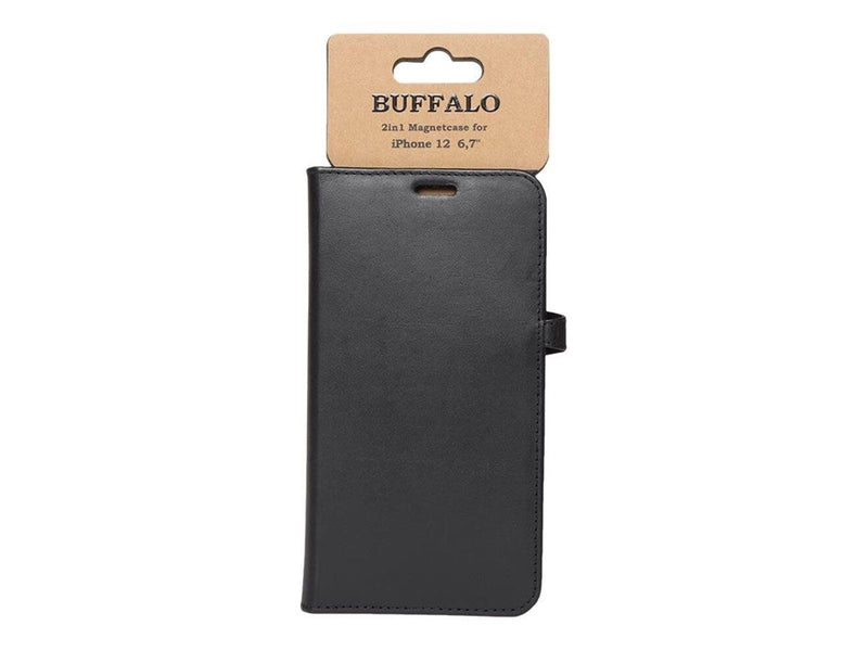 Buffalo Leather Wallet for iPhone 12 Pro Max - Black