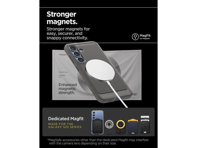 Spigen Rugged Armor MagSafe - Marble Grey - Samsung Galaxy S25