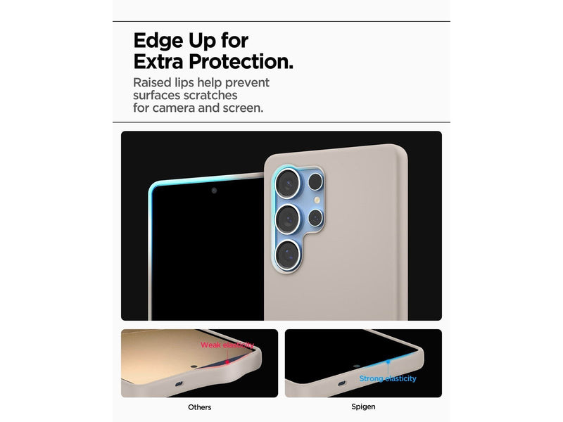 Spigen Silicone Fit MagSafe - Natural Titanium - Samsung Galaxy S25 Ultra