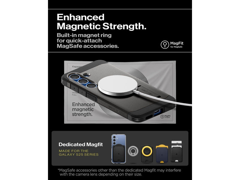 Spigen Tough Armor MagSafe - Gunmetal - Samsung Galaxy S25