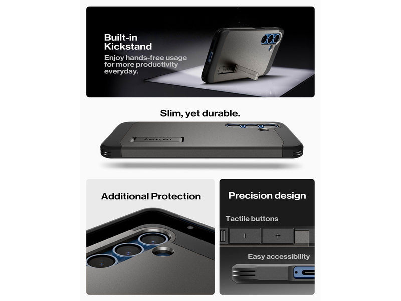 Spigen Tough Armor MagSafe - Gunmetal - Samsung Galaxy S25
