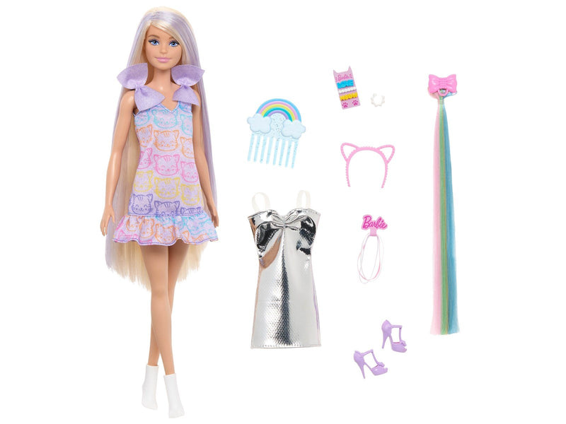 Barbie Fun & Fancy Doll & Accessories Blonde Fashion Doll With Extra-Long Hair & 2 Looks