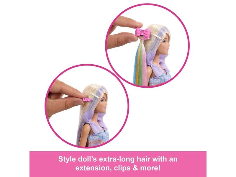 Barbie Fun & Fancy Doll & Accessories Blonde Fashion Doll With Extra-Long Hair & 2 Looks