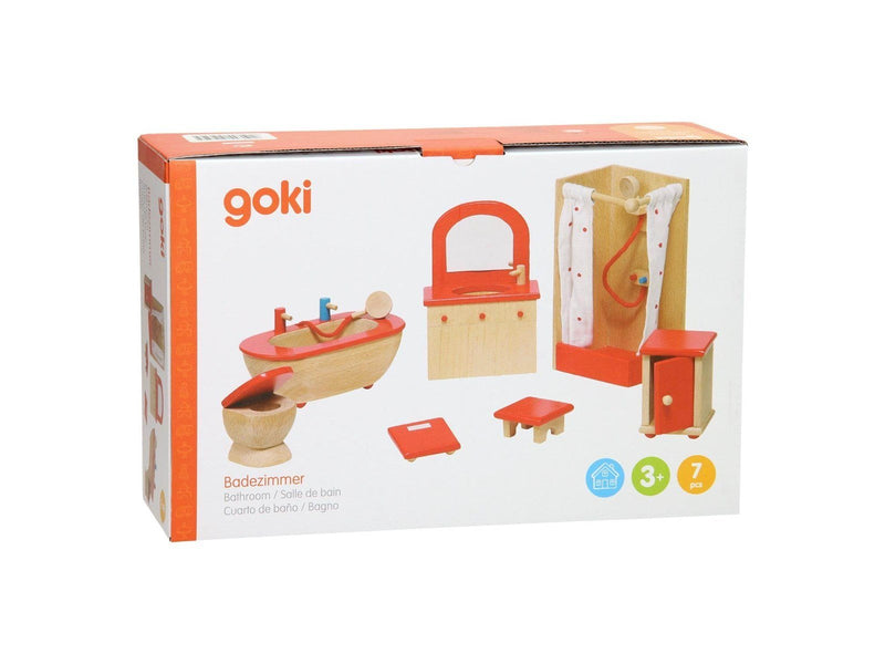 Goki Dollhouse Furniture Bathroom