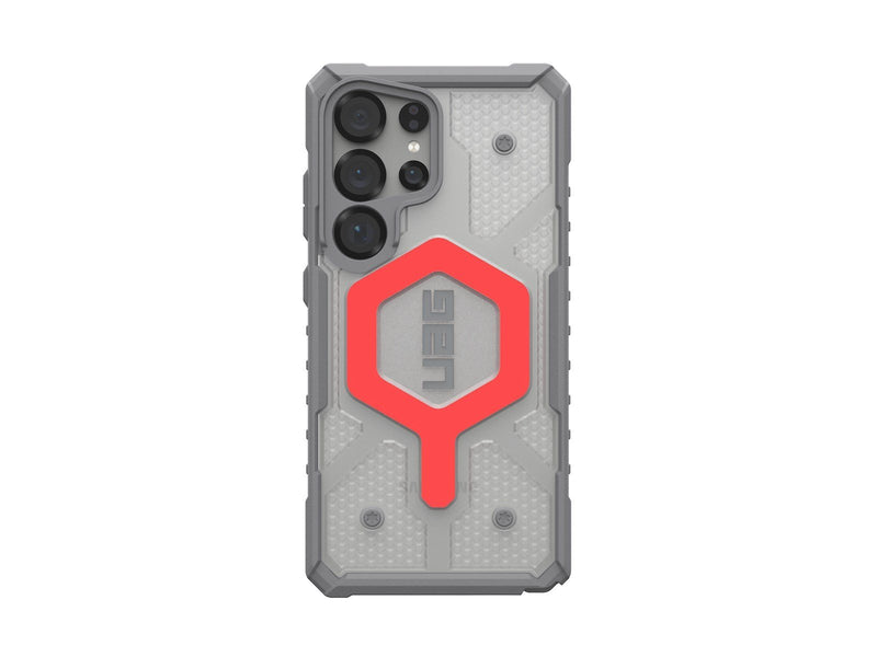 UAG Pathfinder Clear w/Magnet - Active Lava Lanyard - Samsung Galaxy S25 Ultra