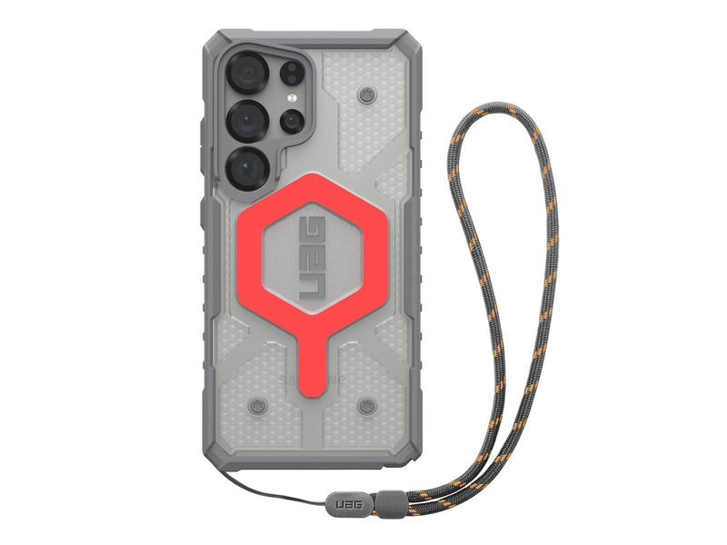 UAG Pathfinder Clear w/Magnet - Active Lava Lanyard - Samsung Galaxy S25 Ultra