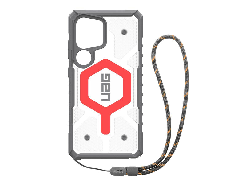UAG Pathfinder Clear w/Magnet - Active Lava Lanyard - Samsung Galaxy S25 Ultra
