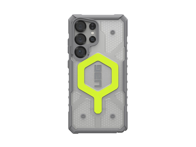 UAG Pathfinder Clear w/Magnet - Active Neon Lanyard - Samsung Galaxy S25 Ultra