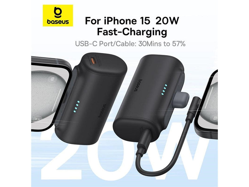 Baseus Powerbank Compact 5000mAh 20W USB-C (black) Powerbank (Akku) - schwarz - 5000 mAh