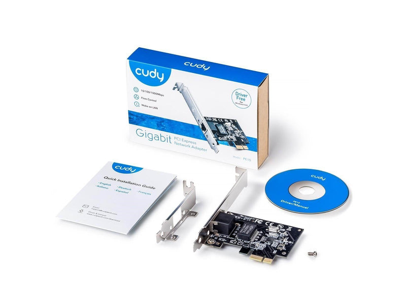 Cudy Adapter PCI-E PE10 Gigabit 1P Low Profile