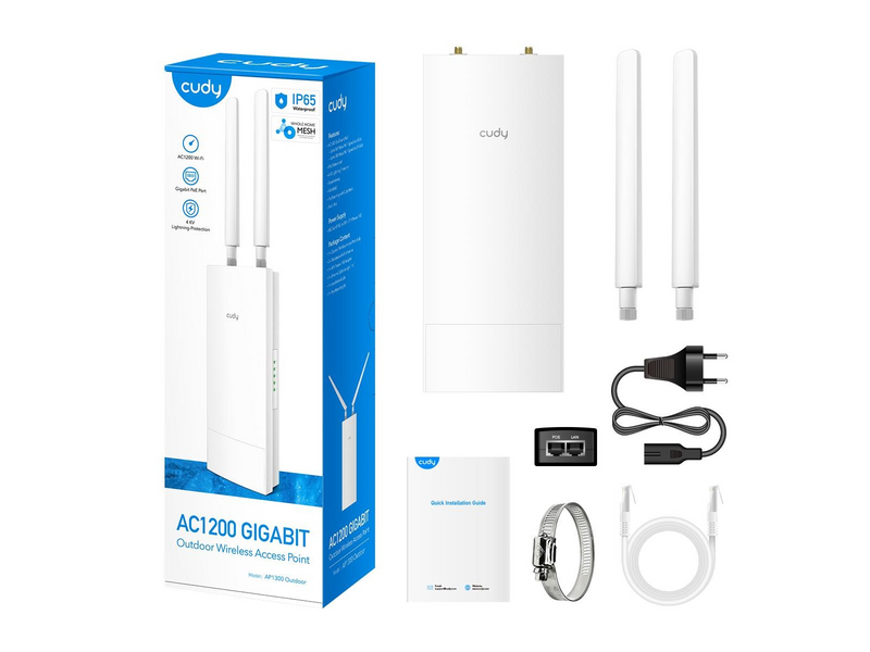 Cudy Access Point AP1300 Outdoor AC1200 Gigabit PoE Mesh