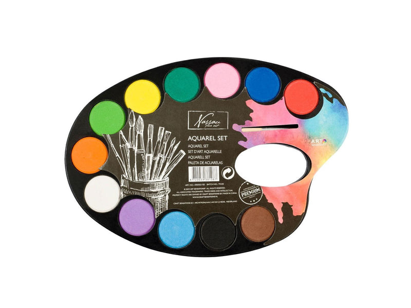 Creative Craft Group Watercolor Paint Palette 12 Colors