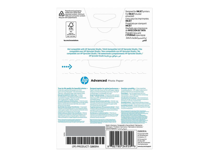 HP Advanced Glossy Photo Paper