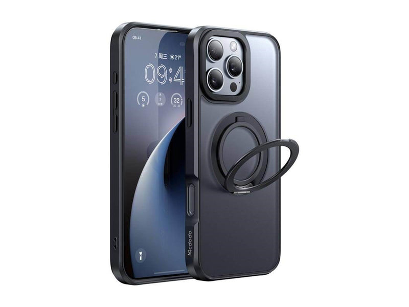 Mcdodo PC-4932 MagSafe case for iPhone 16 Pro with stand (black)