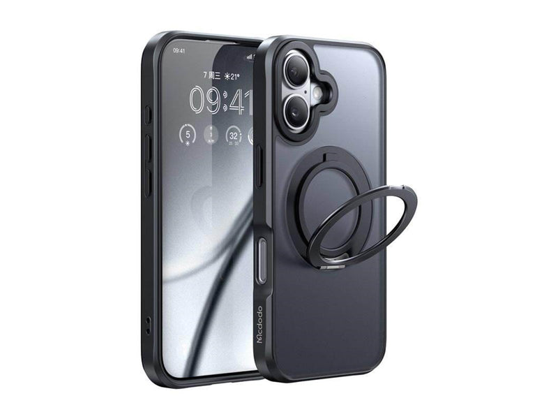 Mcdodo PC-4930 MagSafe case for iPhone 16 with stand (black)