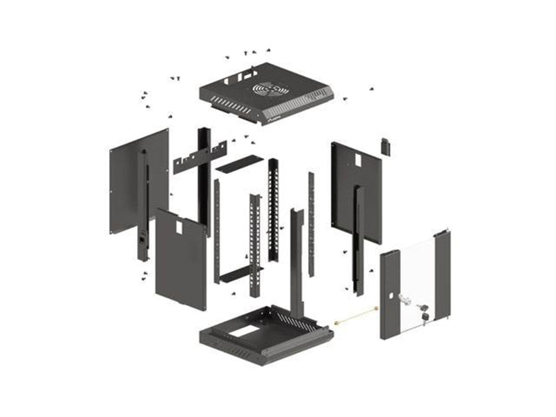 Lanberg WF11-3304-10B - 4U - Wall Mount Rack Cabinet