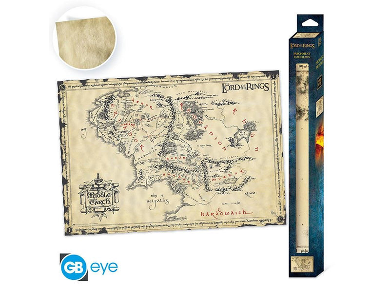 ABYstyle - THE LORD OF THE RINGS Parchment poster Middle Earth - Plakat