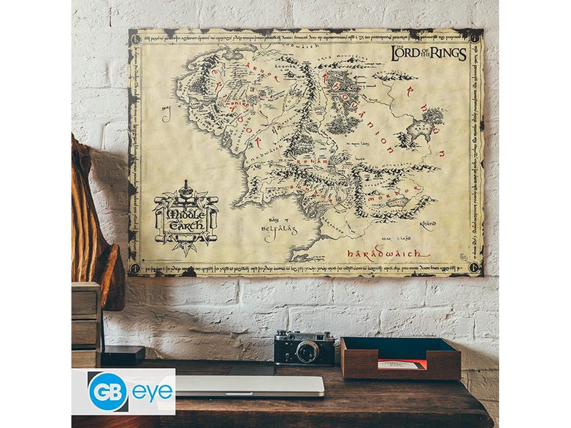 ABYstyle - THE LORD OF THE RINGS Parchment poster Middle Earth - Plakat
