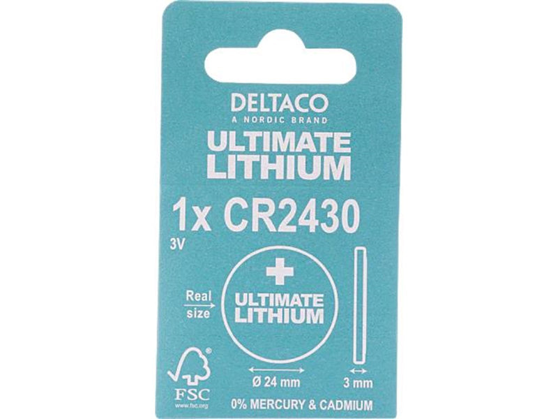 Deltaco Ultimate Lithium Battery CR2430 Button Cell - 1-pack